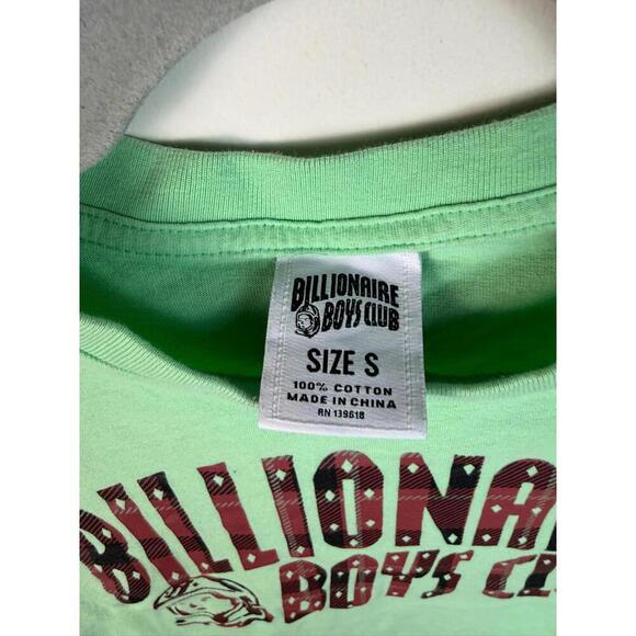 Billionaire Boys Club BBC Logo Lime Green T-Shirt Size Small - Picture 2 of 6